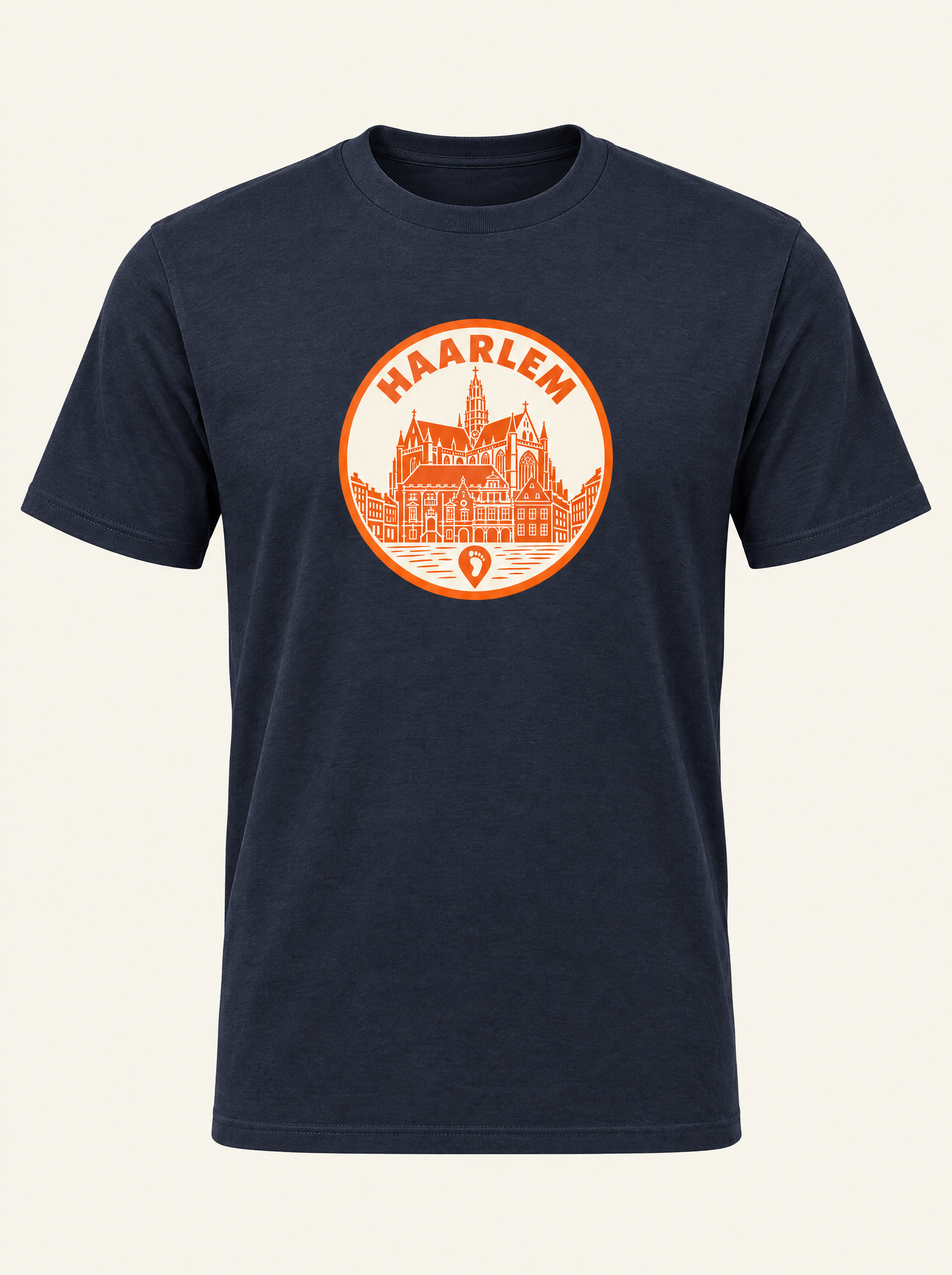 Camiseta badge Grote Markt, Navy