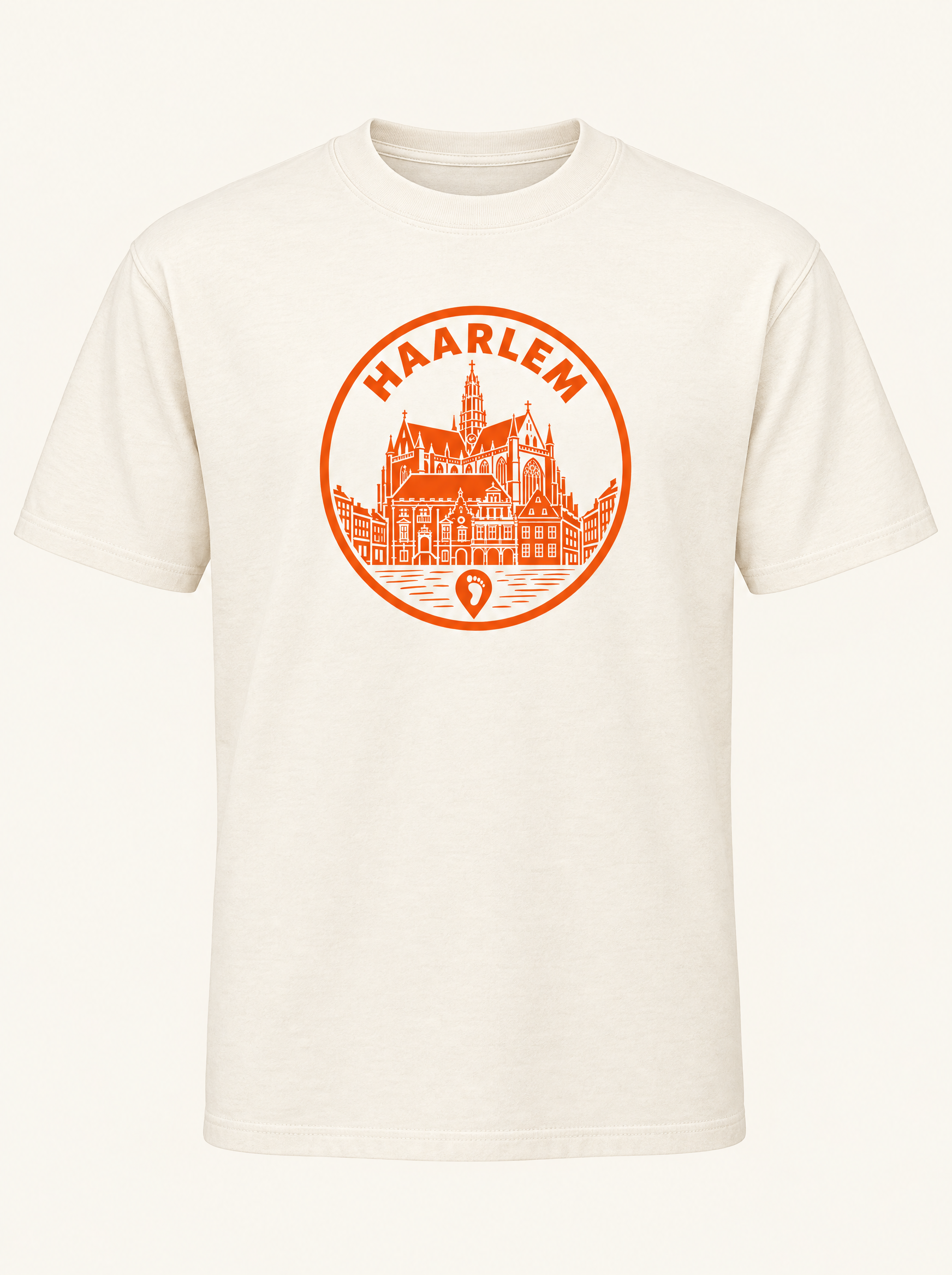 Camiseta badge Grote Markt, Natural