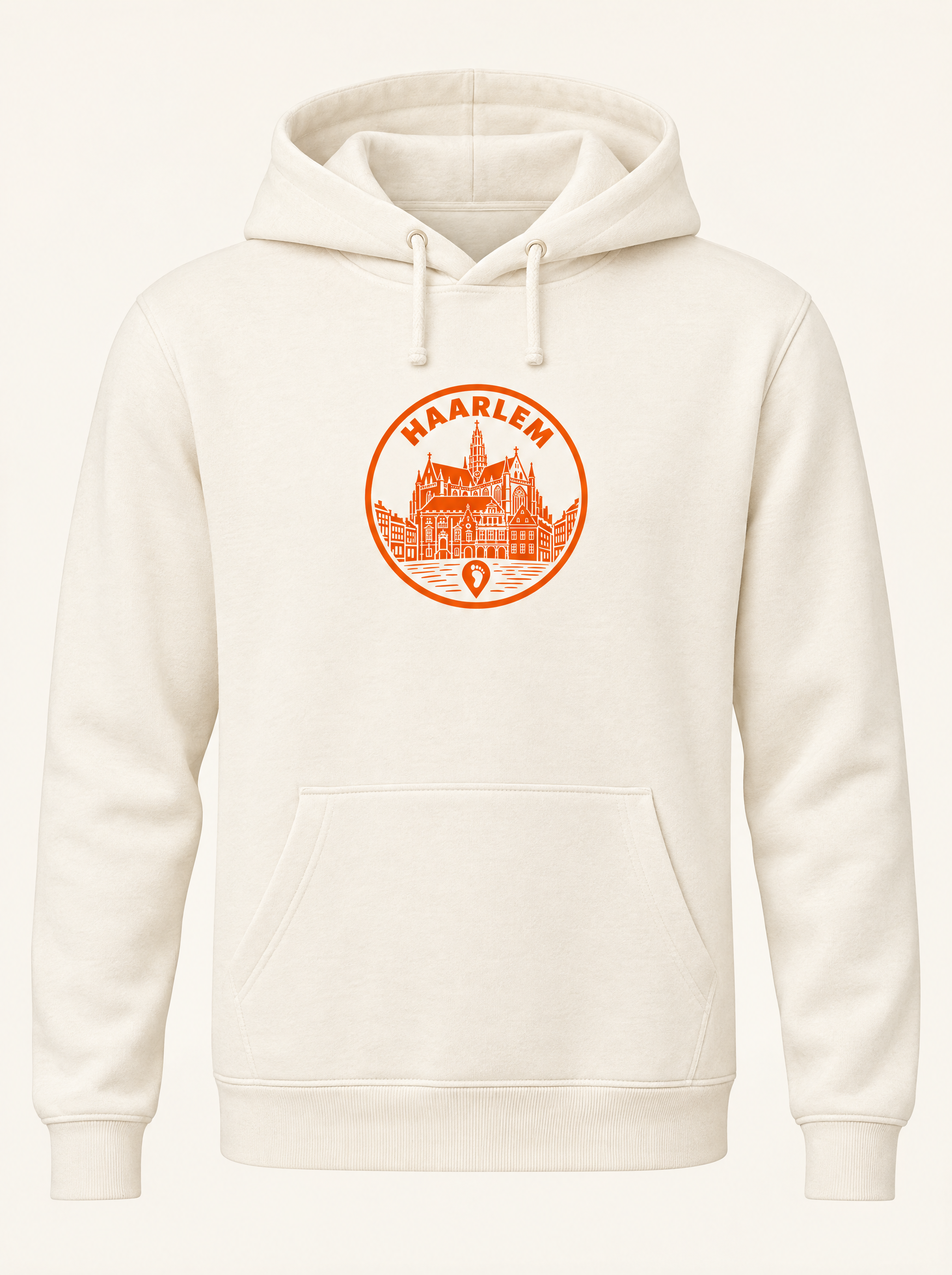 Sudadera badge Grote Markt, Sand